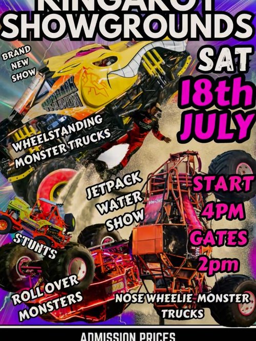 Monster Truck Mayhem Thrills & Stunts Show — 4x4 spectator event in Brisbane, QLD on Saturday 18 July 2026