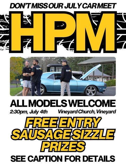 Hairpin Motorsport July Car Meet — car meet in Sydney, NSW on Saturday 4 July 2026