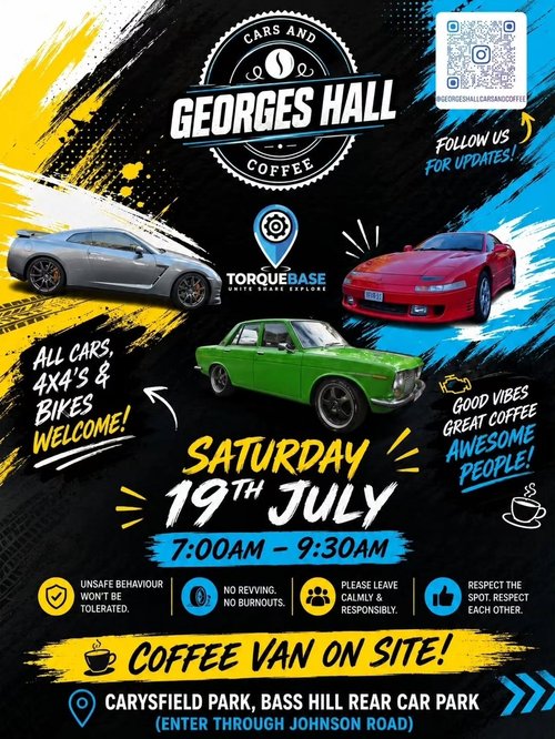 Georges Hall Cars and Coffee — JDM/4x4 car meet in Sydney, NSW on Sunday 19 July 2026