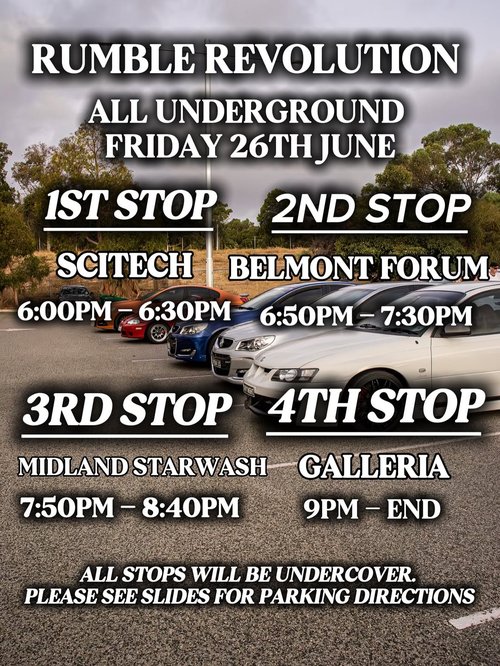 All Underground — JDM car meet in Perth, WA on Friday 26 June 2026