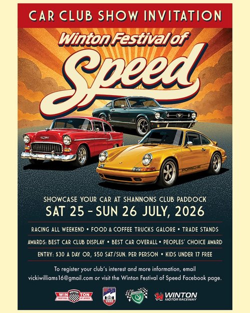 Winton Festival of Speed — Classic spectator event in Melbourne, VIC on Saturday 25 July 2026