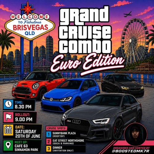 Grand Cruise Combo: Euro Edition — Euro car meet in Brisbane, QLD on Saturday 20 June 2026