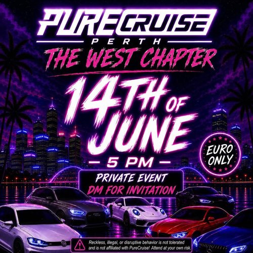 The West Chapter — Euro car meet in Perth, WA on Sunday 14 June 2026