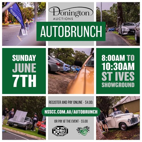 Donington Auctions AutoBrunch — Classic/Euro car meet in Sydney, NSW on Sunday 7 June 2026