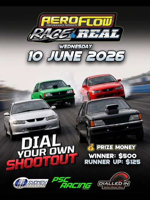 Aeroflow Race 4 Real — Muscle track day in Sydney, NSW on Wednesday 10 June 2026