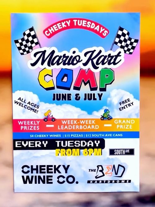 Cheeky Tuesdays Mario Kart Comp — car meet in Adelaide, SA on Tuesday 16 June 2026