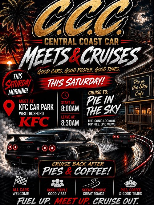 Pie in the Sky Run — car meet in Central Coast, NSW on Saturday 13 June 2026