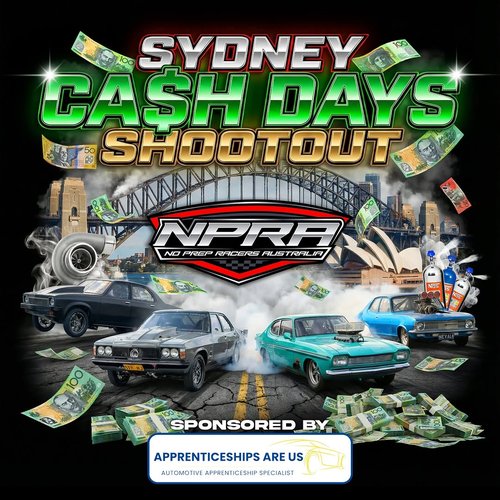 Sydney Cash Days Shootout — Muscle track day in Sydney, NSW on Saturday 13 June 2026