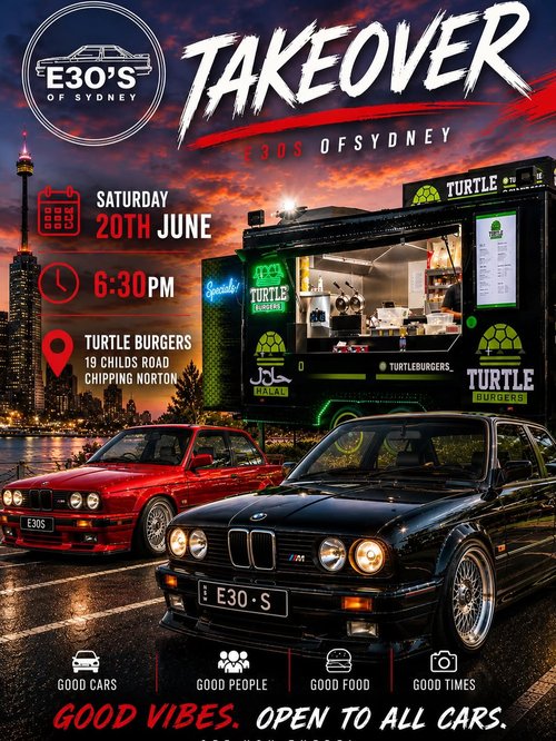 E30's of Sydney Takeover — Euro car meet in Sydney, NSW on Saturday 20 June 2026