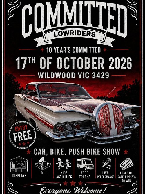 10 Years of Committed Lowriders — Stance/Classic car meet in Melbourne, VIC on Saturday 17 October 2026