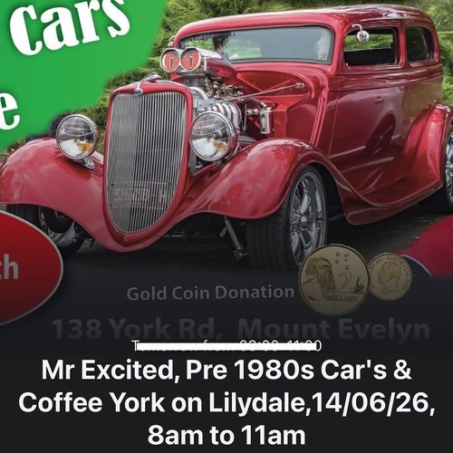 Mr Excited Pre 1980s Car's & Coffee — car meet in Melbourne, VIC on Sunday 14 June 2026