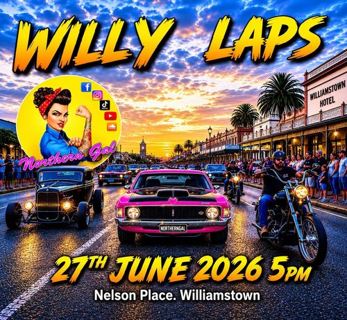 Willy Laps — Classic/Muscle car meet in Melbourne, VIC on Saturday 27 June 2026