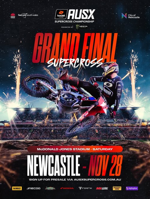 Boost Mobile AUSX Supercross Championship Grand Final — spectator event in Newcastle, NSW on Saturday 28 November 2026