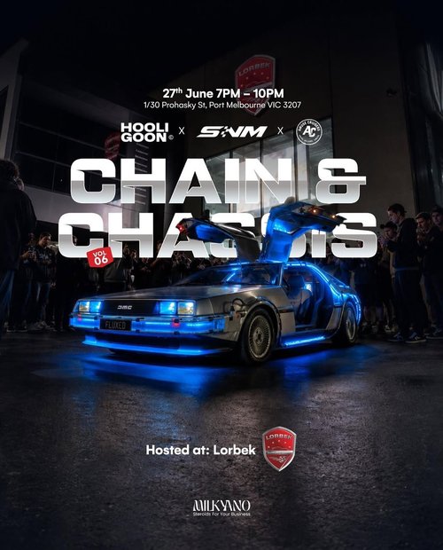 Chain & Chassis Vol. 6 — Exotic car meet in Melbourne, VIC on Saturday 27 June 2026