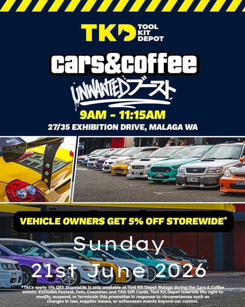 Cars & Coffee — JDM car meet in Perth, WA on Sunday 21 June 2026