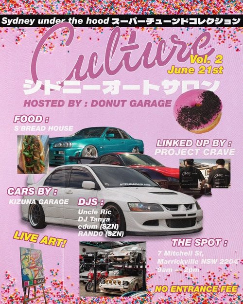 Culture Vol. 2 — Euro/JDM car meet in Sydney, NSW on Sunday 21 June 2026