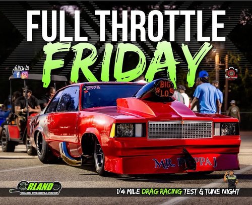 Full Throttle Friday — Muscle track day in International on Friday 19 June 2026