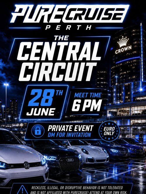 The Central Circuit — Euro car meet in Perth, WA on Sunday 28 June 2026