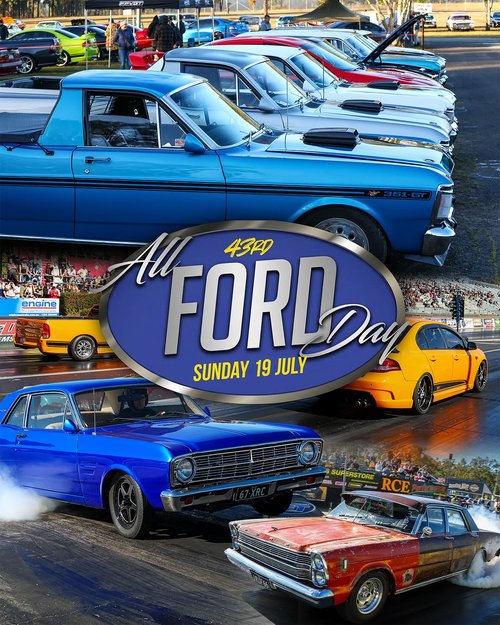 All Ford Day — Muscle/Classic spectator event in Brisbane, QLD on Sunday 19 July 2026