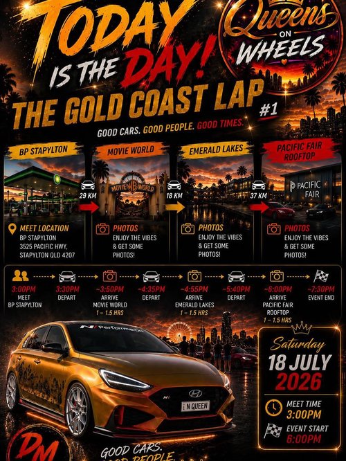 The Gold Coast Lap #1 — car meet in Gold Coast, QLD on Saturday 18 July 2026