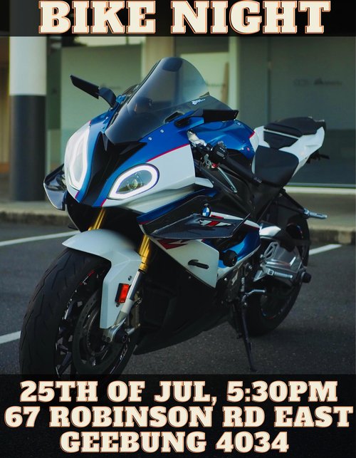 Bike Night — car meet in Brisbane, QLD on Saturday 25 July 2026