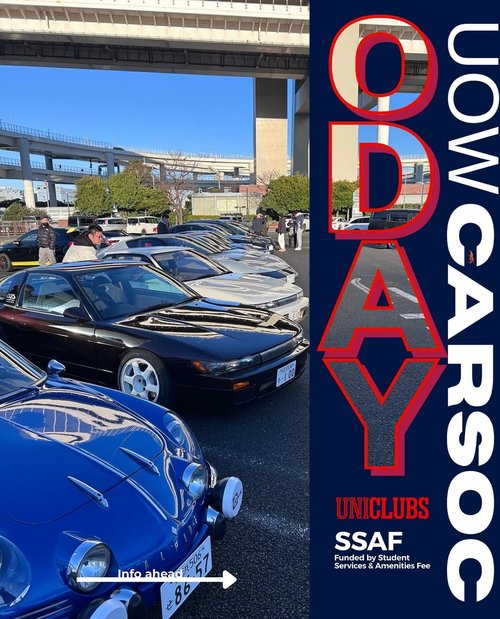 UOW Car Society at O-Day — JDM/Euro car meet in Wollongong, NSW on Tuesday 21 July 2026