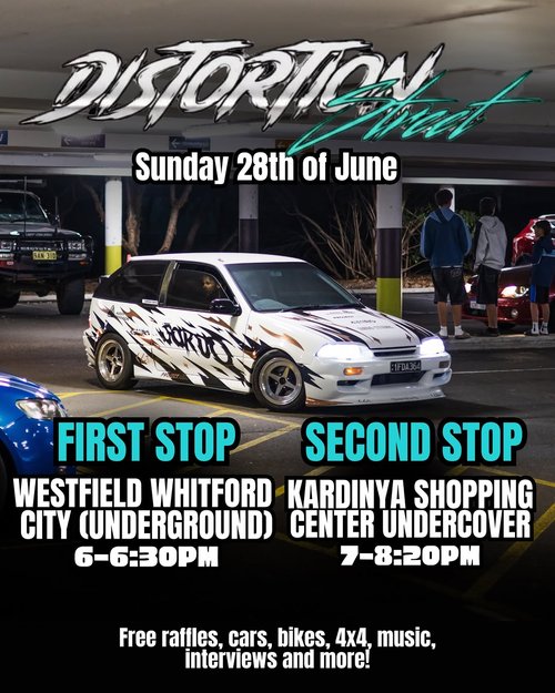 Distortion Street Undercover Cruise — 4x4 car meet in Perth, WA on Sunday 28 June 2026
