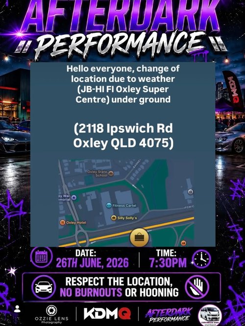 Afterdark Performance — JDM car meet in Brisbane, QLD on Friday 26 June 2026