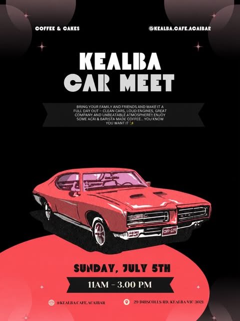 Kealba Car Meet — Classic car meet in Melbourne, VIC on Sunday 5 July 2026