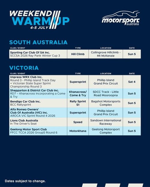 Phillip Island Track Day — JDM track day in Melbourne, VIC on Saturday 4 July 2026