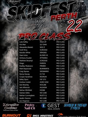Skidfest Perth — Muscle spectator event in Perth, WA on Saturday 4 July 2026