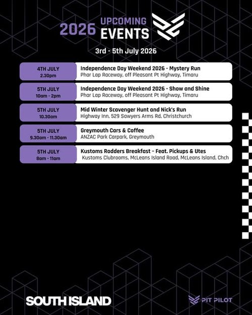 Independence Day Weekend 2026 - Mystery Run — Muscle/Classic car meet in International on Saturday 4 July 2026