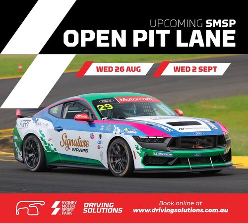 SMSP Open Pit Lane — Muscle track day in Sydney, NSW on Wednesday 26 August 2026