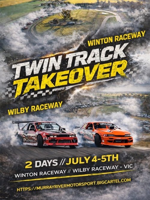 Twin Track Takeover — JDM/Muscle spectator event in Melbourne, VIC on Saturday 4 July 2026