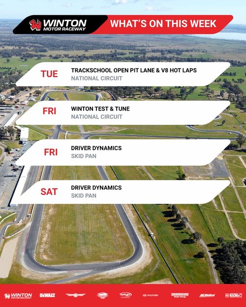 Winton Test & Tune — Muscle track day in Melbourne, VIC on Friday 10 July 2026