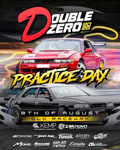 Double Zero Practice Day — JDM track day in Brisbane, QLD on Sunday 9 August 2026