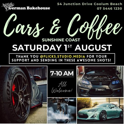 Cars & Coffee Sunshine Coast — car meet in Sunshine Coast, QLD on Saturday 1 August 2026