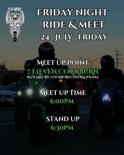 Friday Night Ride & Meet — car meet in Perth, WA on Friday 24 July 2026
