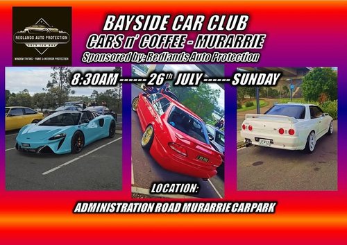 Bayside Car Club Cars n' Coffee - Murarrie — JDM car meet in Brisbane, QLD on Sunday 26 July 2026