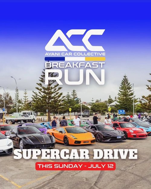 ACC Breakfast Run — Exotic car meet in Perth, WA on Sunday 12 July 2026
