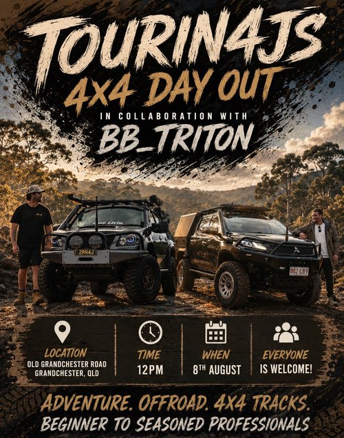 Tourin4js 4x4 Day Out Part 4 — 4x4 car meet in Toowoomba, QLD on Saturday 8 August 2026