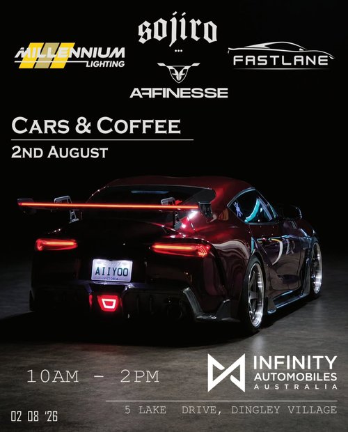 Cars & Coffee — Euro/JDM car meet in Melbourne, VIC on Sunday 2 August 2026