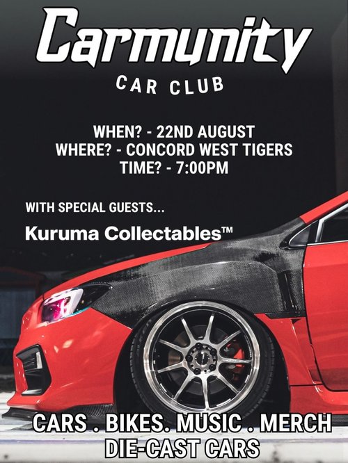Carmunity Car Club Meet — JDM car meet in Sydney, NSW on Saturday 22 August 2026