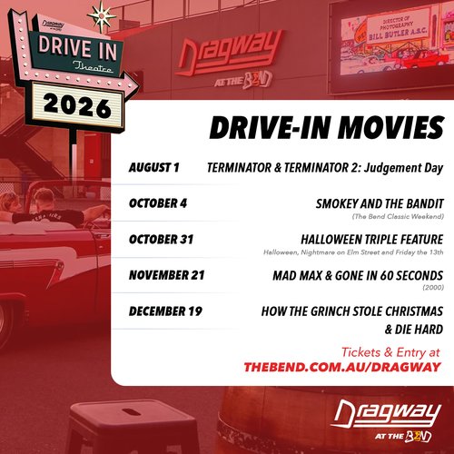 Drive-In Movies — Classic/Muscle car meet in Adelaide, SA on Saturday 1 August 2026