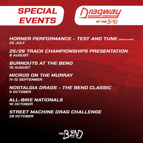 Burnouts at the Bend — Muscle spectator event in Adelaide, SA on Saturday 15 August 2026