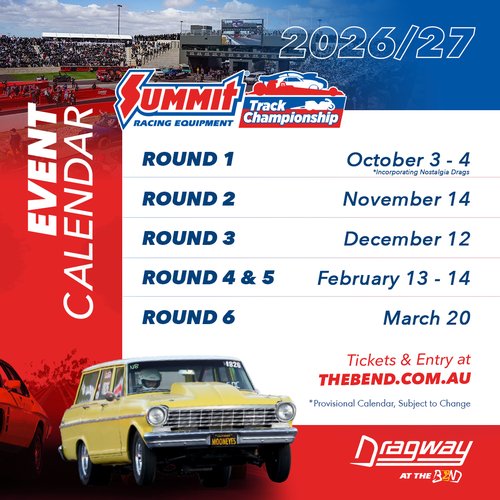 Summit Racing Equipment Track Championship — Muscle track day in Adelaide, SA on Saturday 3 October 2026