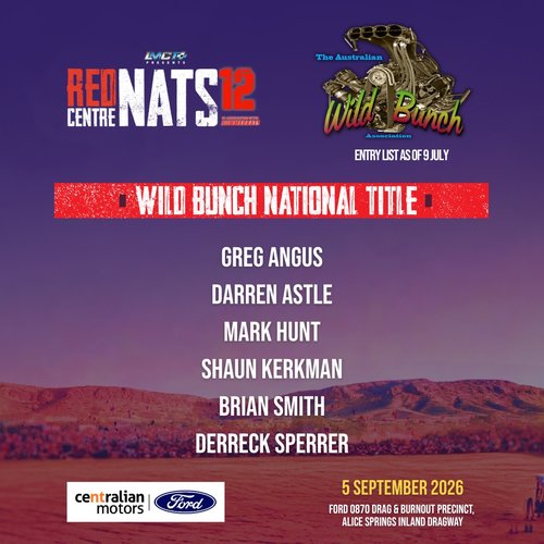 Wild Bunch National Title — Muscle spectator event in Darwin, NT on Saturday 5 September 2026