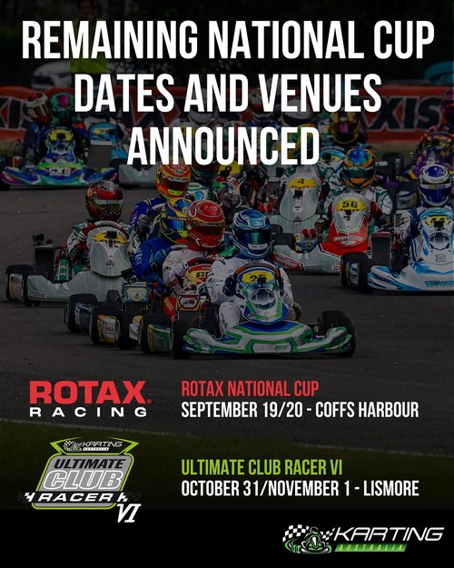 Rotax National Cup — track day in Coffs Harbour, NSW on Saturday 19 September 2026
