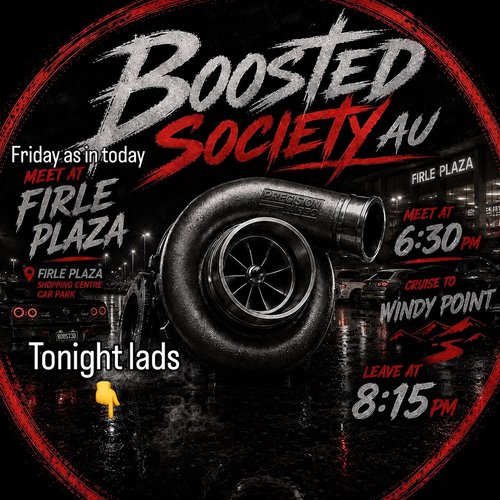 Boosted Society AU Meet & Cruise — JDM car meet in Adelaide, SA on Friday 10 July 2026