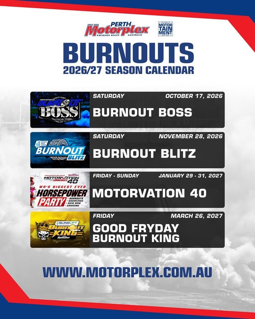 Burnout Boss — Muscle spectator event in Perth, WA on Saturday 17 October 2026